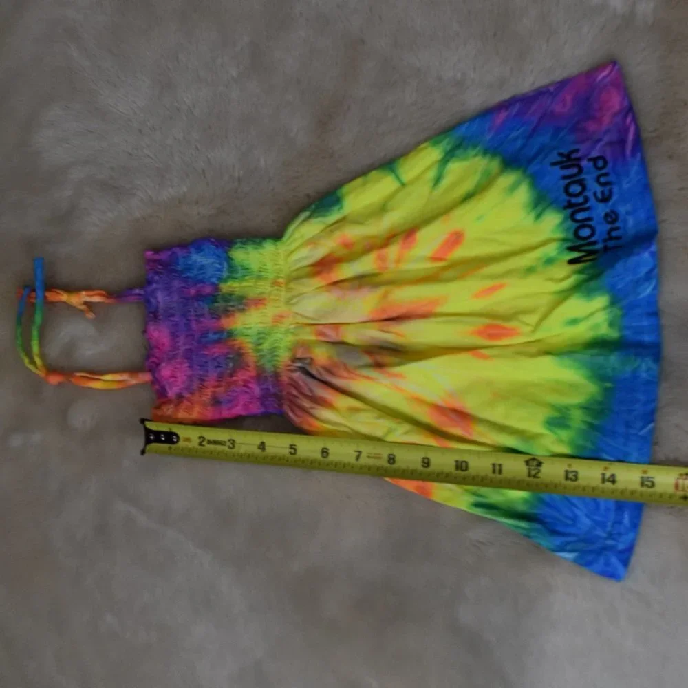 Girls Rainbow Tie Dye Dress Size 2T Summer Beach Montauk